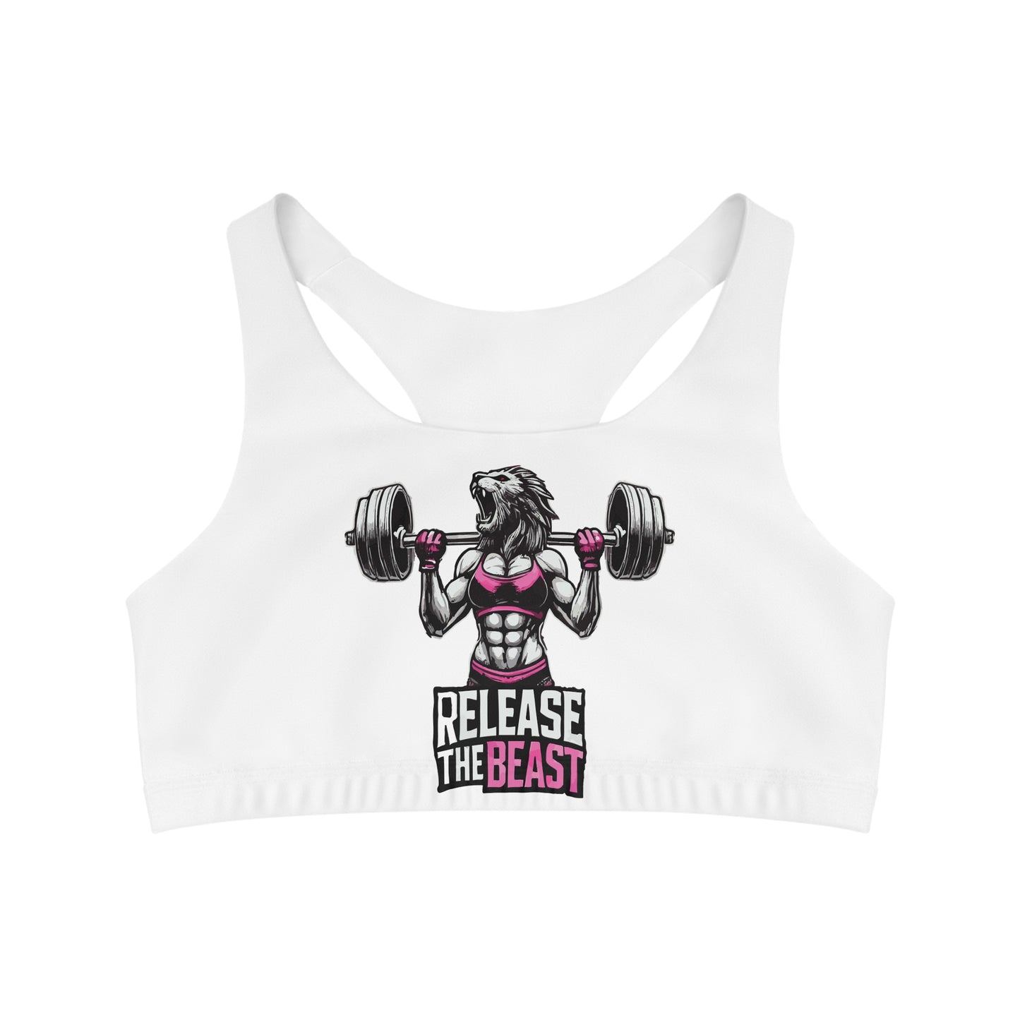 ReleaseTheBeast Women's Sports Bra White