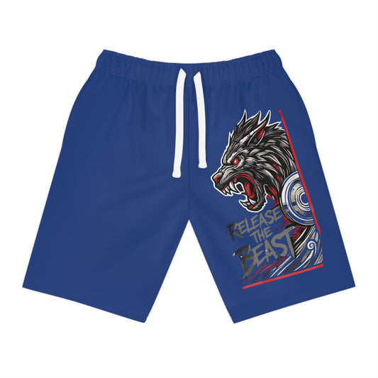 ReleaseTheBeast Men's Gym Sweat Shorts Blue