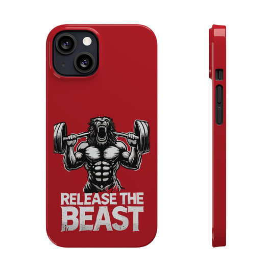 Release the Beast Slim Phone Case Dark Red