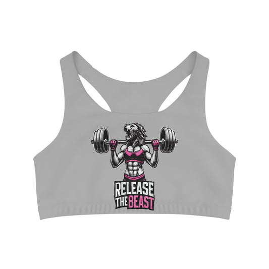 ReleaseTheBeast Women's Sports Bra Grey