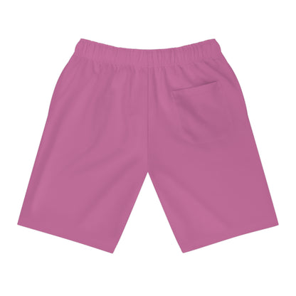 ReleaseTheBeast Men's Gym Sweat Shorts White Pink